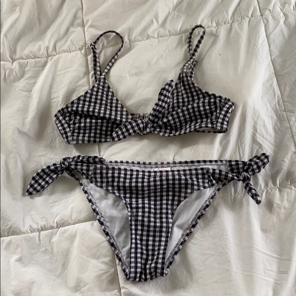 Black & White Gingham Bikini